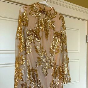 Sequined Long Sleeve Dress